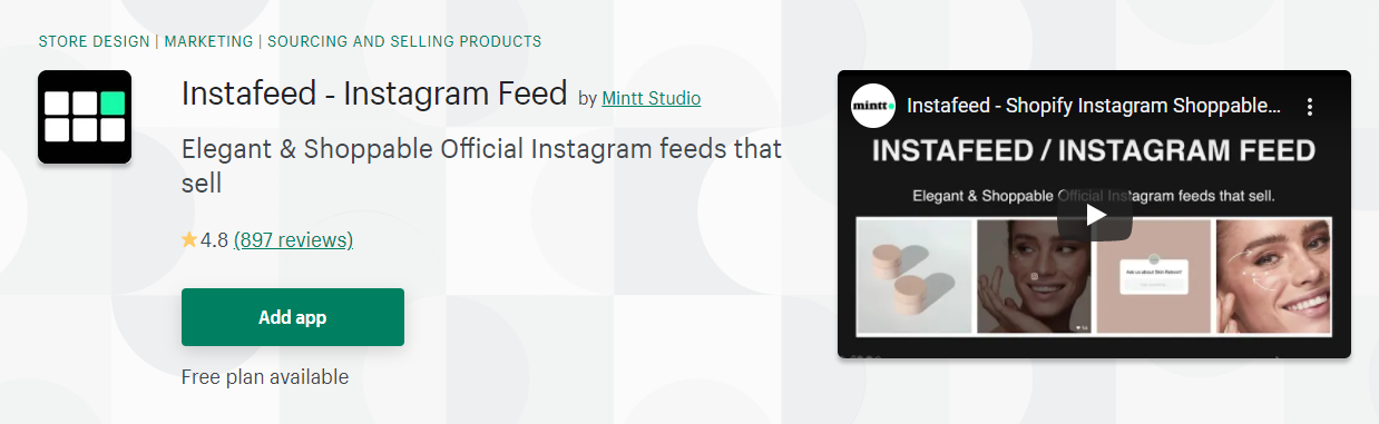 Instafeed - Shopify app to display Instagram pics on store