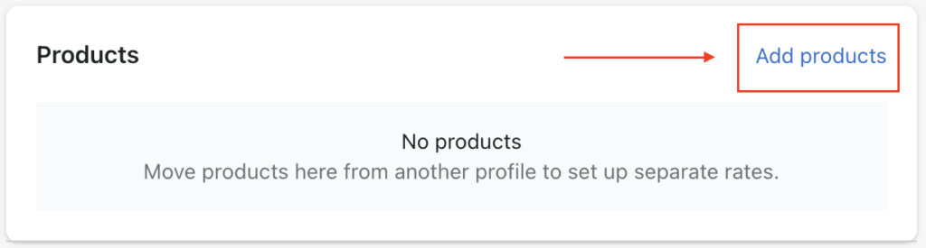Shopify admin screenshot of Product based shipping rule