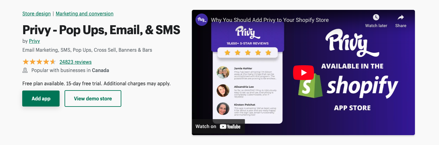 privy best shopify app