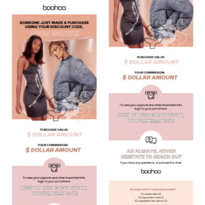 Boohoo - Affiliate Notification of Sale - Example